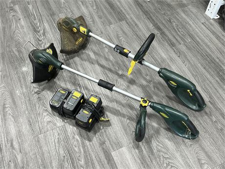 18V & 24V CORDLESS TRIMMERS W/BATTERIES & CHARGERS