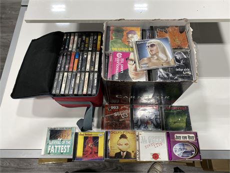 BOX OF 120 CDS & CASE OF 48 CASSETTES