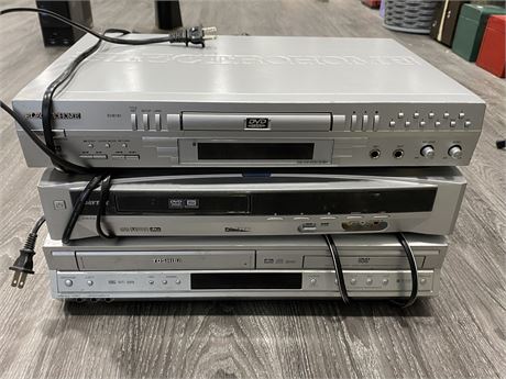 3 DVD PLAYERS (All work)