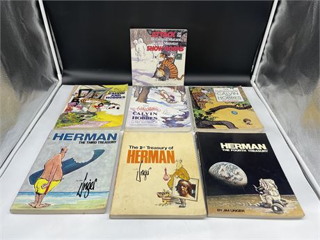 LOT OF HERMAN CALVIN & HOBBS COMIC BOOKS