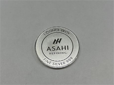 1 OZ .999 FINE SILVER ASAHI REFINING COIN