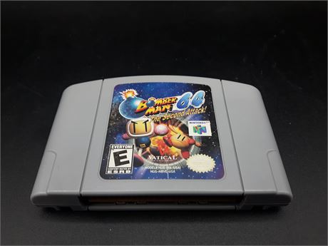 RARE - BOMBERMAN 2ND ATTACK (AUTHENTIC) - VERY GOOD CONDITION - N64