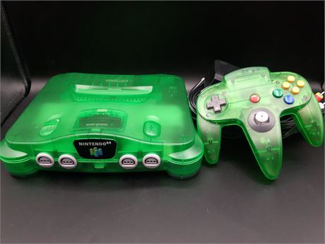 N64 - JUNGLE GREEN CONSOLE - EXCELLENT CONDITION