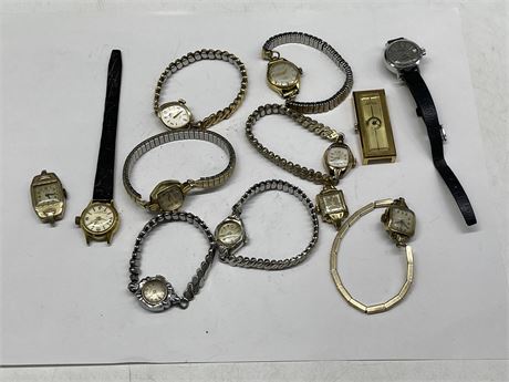 LARGE LOT OF VINTAGE LADIES WIND-UP WATCHES