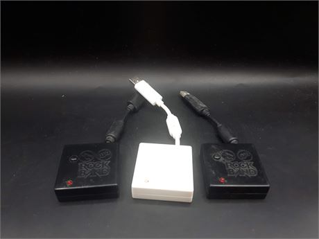 COLLECTION OF PS3 / WII ROCK BAND GUITAR DONGLES