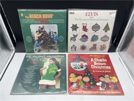 4 CHRISTMAS ALBUMS - EXCELLENT CONDITION