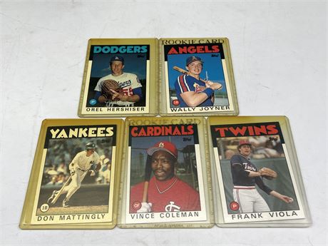 (5) 1980’s TOPPS MLB CARDS