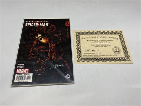ULTIMATE SPIDER-MAN #62 SIGNED BY SCOTT HANNA W/COA