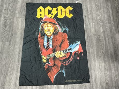 1995 MADE IN ITALY AC/DC BANNER - 30” X 42”
