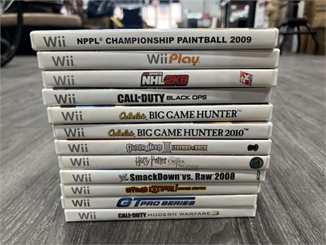 12 MISC WII GAMES