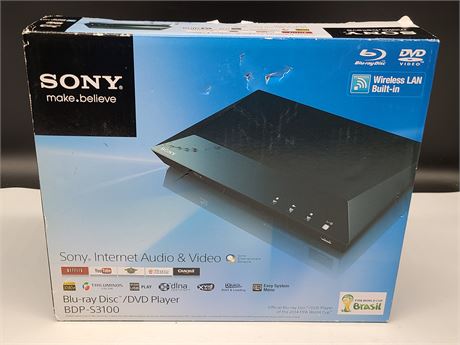NEW SONY BLU-RAY DISC DUD PLAYER BDP-S3100