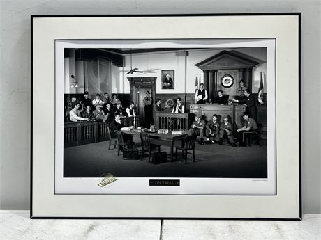 LIMITED EDITION CANUCKS FRAMED PRINT “ON TRIAL” (33”x25.5”)