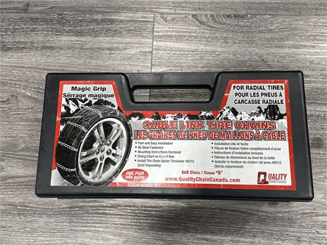 ONE PAIR OF CABLE LINK TIRE CHAINS