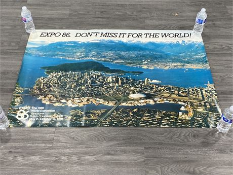 VINTAGE EXPO 86 VANCOUVER POSTER (48”X32”)