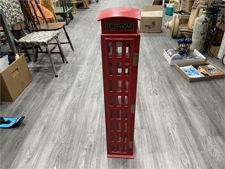 TELEPHONE BOOTH DISPLAY CASE 8”x7”x34”