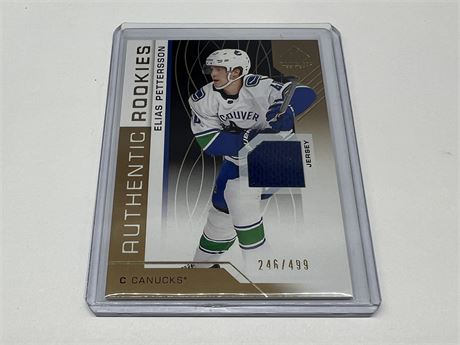 ROOKIE ELIAS PETTERSSON LIMITED EDITION JERSEY CARD #246/499