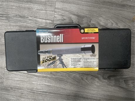 NEW 20-60X ZOOM BUSHNELL TELESCOPE WITH CASE & TRIPOD