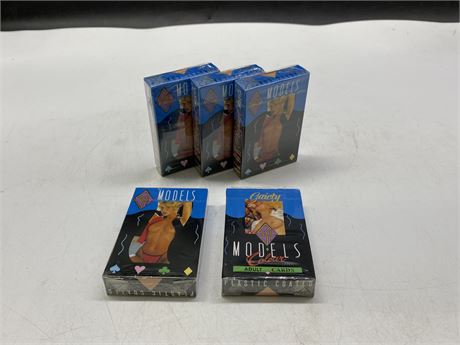 5 NEW MODEL ADULT PLAYING CARDS