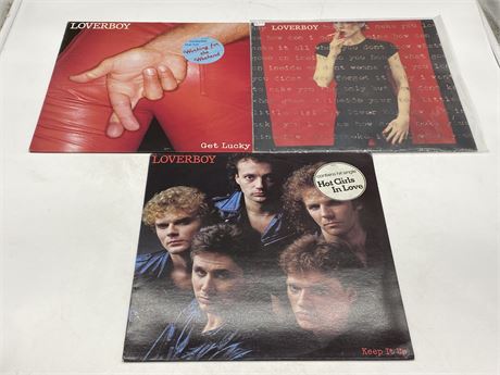 3 LOVERBOY RECORDS - EXCELLENT (E)