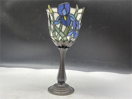 STAINED GLASS CANDLE HOLDER (12”)