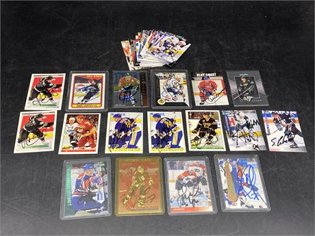 35+ AUTOGRAPHED NHL CARDS