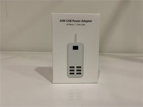 “NEW” 20W USB POWER ADAPTER WITH 6-PORTS