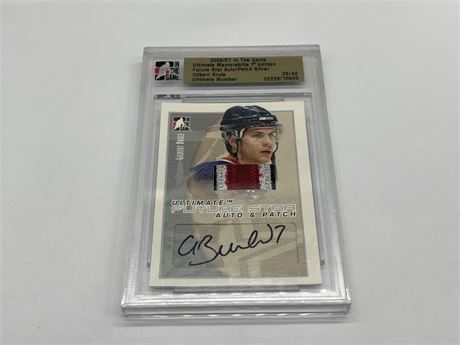 GILBERT BRULE ULTIMATE FUTURE STAR AUTO & PATCH CARD