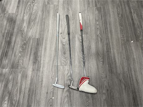 3 RIGHT HANDED GOLF PUTTERS