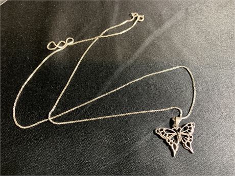 925 SILVER NECKLACE WITH BUTTERFLY