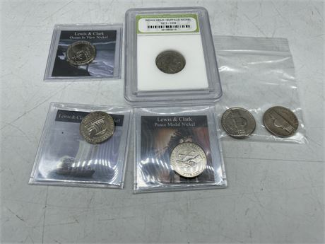 6 USA ASSORTED NICKELS
