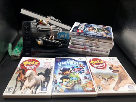 WII CONSOLE WITH GAMES - TESTED AND WORKING