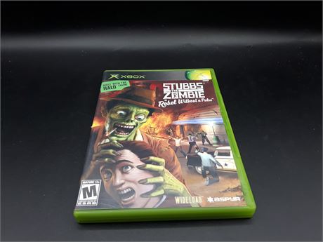 STUBBS THE ZOMBIE REBEL WITHOUT A PULSE - CIB - EXCELLENT - XBOX
