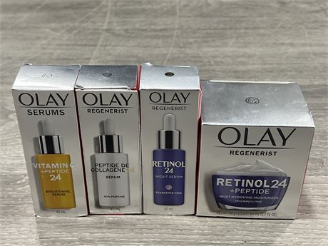 4 SEALED OLAY PRODUCTS