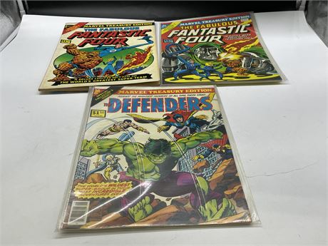 3 LIMITED COLLECTORS’ EDITION LARGE MARVEL COMICS
