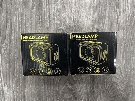 2 NEW RECHARGEABLE HEAD LAMPS
