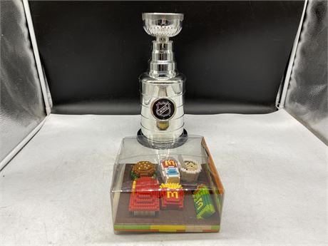 STANLEY CUP COIN BANK (13.5”) & MCDONALD’S NANOBLOCK FOOD ICONS LIMITED GD.