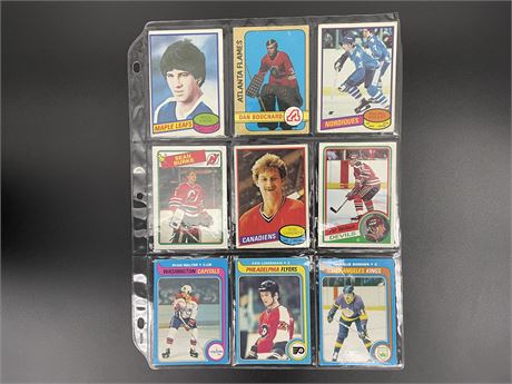 9 ROOKIE CARDS 1970’s - 80’s