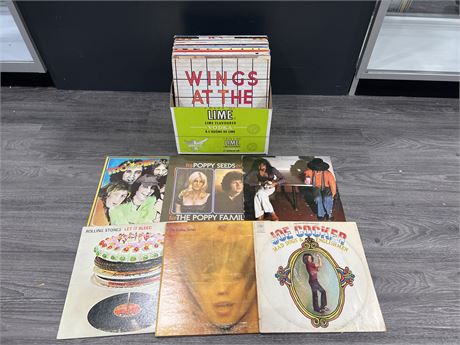 BOX OF MOSTLY ROCK ALBUMS - VARIOUS CONDITION