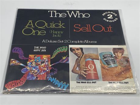 THE WHO 2LP - A QUICK ONE (HAPPY JACK) & SELL OUT - NEAR MINT (NM)