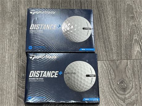 (2 NEW IN BOX) TAYLORMADE DISTANCE PLUS GOLFBALLS