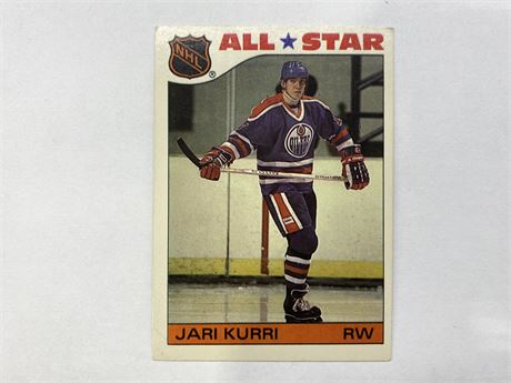 1985 JARI KURRI TOPPS ALL STAR NHL CARD
