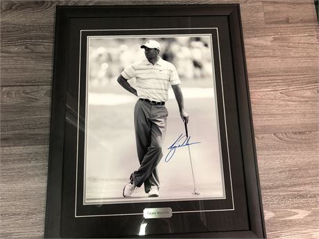 AUTHENTIC TIGER WOODS SIGNED PICTURE (22”W x 28” T)