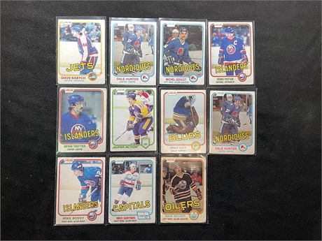 ASSORTED 81’ NHL O PEE CHEE CARDS