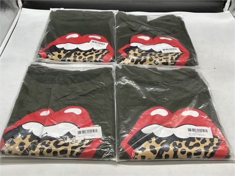 4 NEW WOMANS ROLLING STONES LONG SLEEVE SHIRTS
