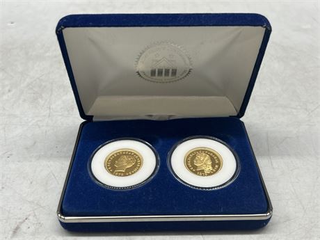 1978 & 1979 GOLD PLATED COPY COINS