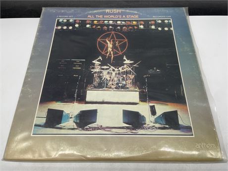 RUSH - ALL TGE WORLD’S A STAGE 2LP - EXCELLENT (E)