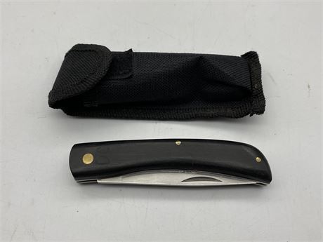 BLACK ANGUS KNIFE W/ CASE (3.25” Blade)