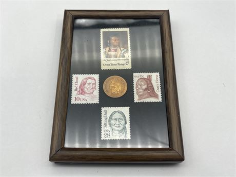 1907 INDIAN CENT & STAMP COLLECTION