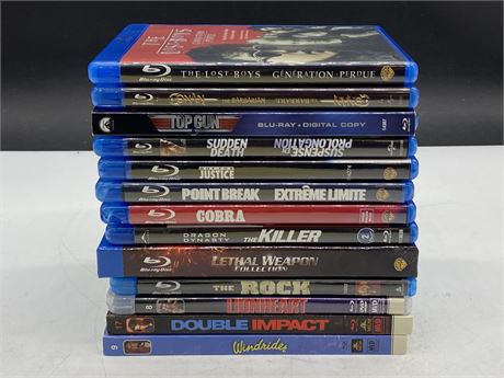 10 MISC. ACTION BLU RAYS