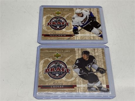 2006 UD CROSBY & OVECHKIN VANCOUVER DRAFT DAY L/E CARDS